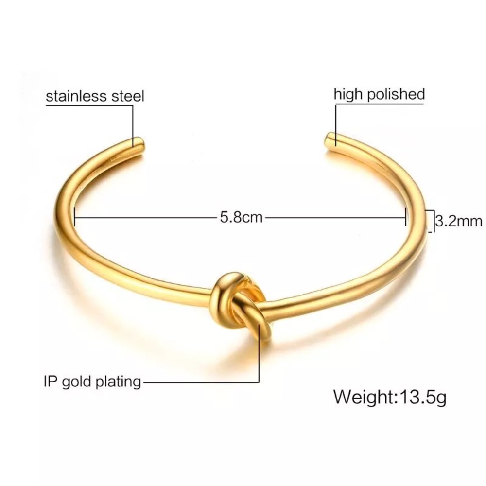 Stainless steel trendy round bracelet - Picture 2 of 6